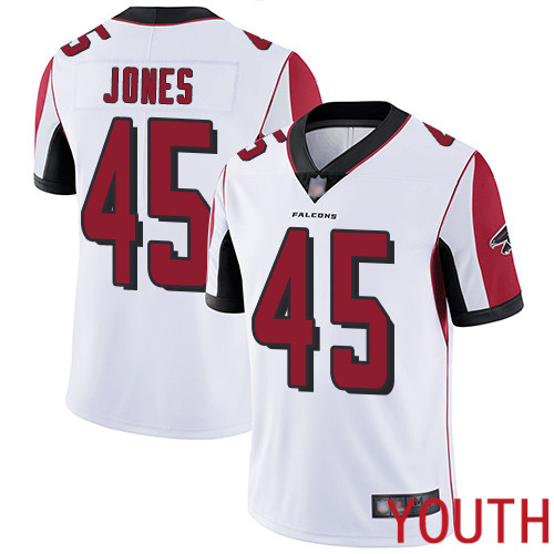 Atlanta Falcons Limited White Youth Deion Jones Road Jersey NFL Football #45 Vapor Untouchable->youth nfl jersey->Youth Jersey